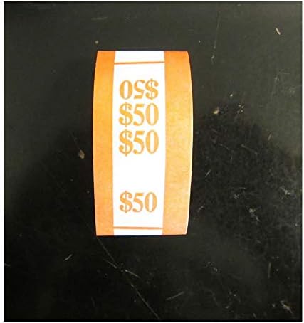 100 самозатягивающихся оранжеви ленти за банкноти на стойност 50 долара, въжета за банкноти на стойност 50 долара, корпоративна