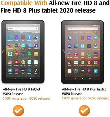 Калъф ЗУТ за чисто нови таблети Kindle Fire HD 8 и Fire HD 8 Plus (10-то поколение, випуск 2020 г.) - Лека