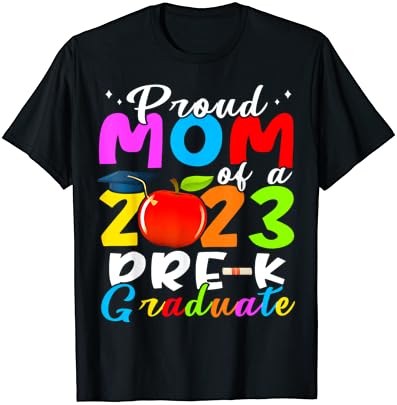 Тениска с надпис Proud Mom Of 2023 Pre-K Graduate Mothers Day За бала