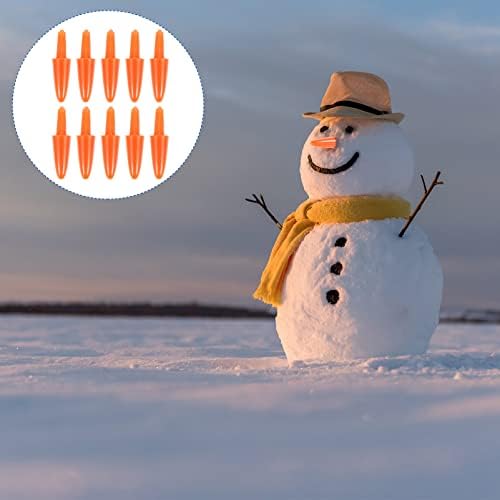 Kisangel Мини-Носовете на Снежен човек 300шт Пластмасови носовете Снежен човек от Пластмасови Моркова за снежни