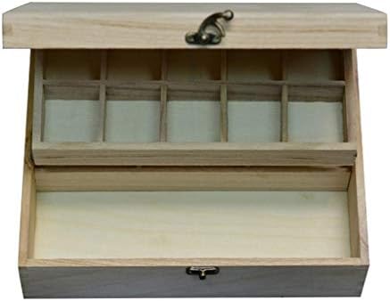 JYDQM Штучная Дървена Кутия В Ретро стил и Елегантен външен вид Дървена Кутия Дървена Кутия За Съхранение на Бижута
