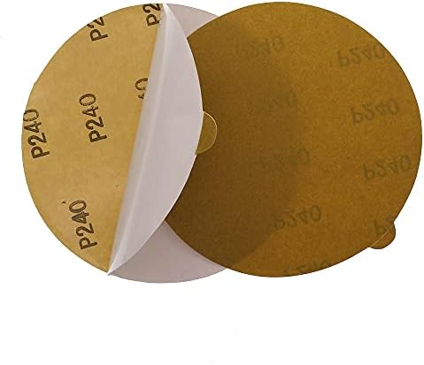 ZSBLXHHJD Абразивная шкурка PSA/Биндер Gold Sandpaper - 6 150 мм Кръг от Алуминиев Оксид с шкурка от 60 до