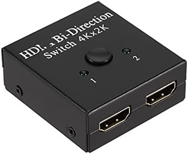 HOUKAI 4K 2-портов 1x2/2x1 Съвместим двустранен превключвател-сплитер, поддържа HDTV 1080P, 4K 3D