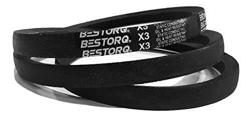 Клиновой каишка BESTORQ в а23 или 4L250, класически гумен клиновой каишка X3, черен, Външна обиколката на 25 см x