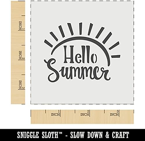 Шаблони за Многократно използване на Hello Summer Sunshine Wall Cookie САМ Занаятите - 3.5 Инча