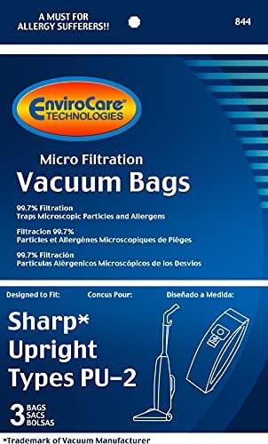 Сменяеми торбички за прах за прахосмукачка с микрофильтрацией EnviroCare, предназначени за монтаж на багажник Sharp