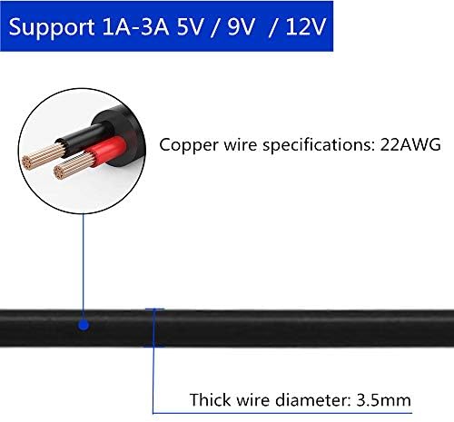 DZYDZR 3шт 5.5 mm x 2,1 мм, Y-образен кабел-газа от 1 розетки до 3-контакти 3-Лентов Кабел захранване dc за led лента