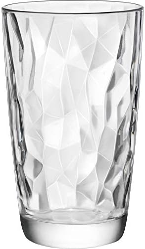 Охлаждащ чаша Bormioli Rocco Diamond, пакет от 4, 16 унции, Прозрачен