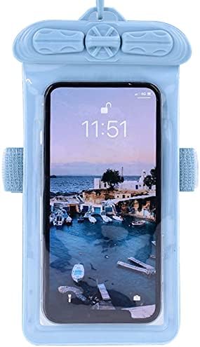 Калъф за телефон Vaxson, Съвместим с водоустойчив калъф Rakuten WiFi Pocket 2C Dry Bag [Без защитно фолио за екрана] Син