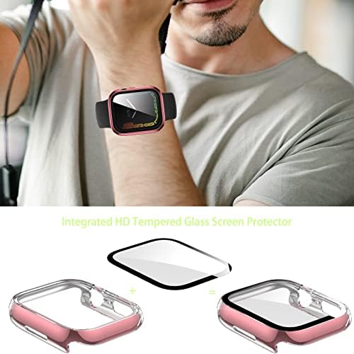 Калъф OHPROCS, Съвместим с Apple Watch Серия 8/7, 41 мм, 45 мм, защитни капаци, пълно Защитно покритие за лице, Твърд