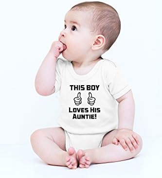 Тениска Луд Bros Това Момче Обича да Си леля! Забавно Сладко Нов Детски едно Парче Гащеризон за новородени