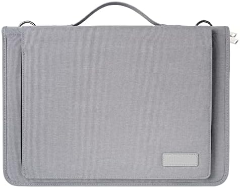 Калъф-месинджър за лаптоп Broonel от сива кожа - Съвместими лаптоп Dell XPS 17