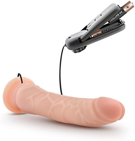 Blush Dr. Skin - 8,5-Инчов Реалистичен Вибриращ Вибратор с дистанционно управление - Тънък 1,5 инча - Съвместима издънка С каишка За хендсфри - Секс-играчка, с многоскоростным