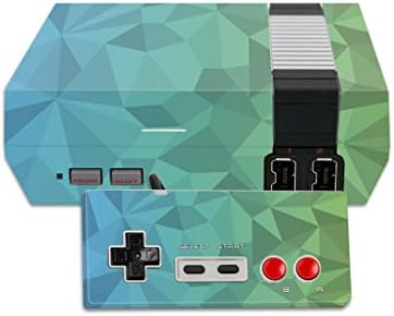 Кожата MightySkins Съвместими с Nintendo NES Classic Edition обвивка Корица Стикер Скинове Синьо-Зелено Многоъгълник