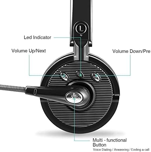 2 Комплекта Bluetooth-слушалки LUXMO с микрофон с шумопотискане Отлични за срещи Zoom / разговори по Skype