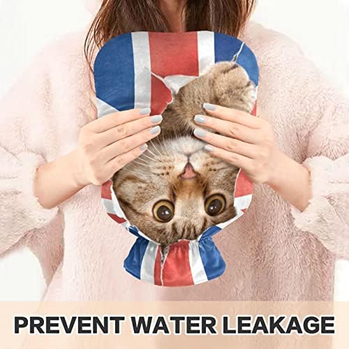 Бутилки с гореща вода с Капак Cat Flag Пакет с топла Вода за Облекчаване на болки, Главоболие, Болки В гърба, Топла опаковка