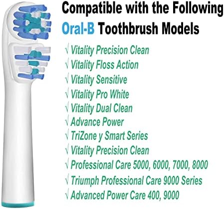 Сменяеми дюзи Dual Clean, съвместими с електрически зубными четки Oral B, са подходящи за 100 500 1000 2000 3000