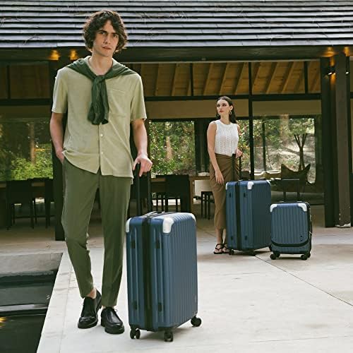 Комплекти за багаж LEVEL8 Grace Куфар от PC + ABS в твърда черупка с въртящи се колела, траен лек багаж с TSA