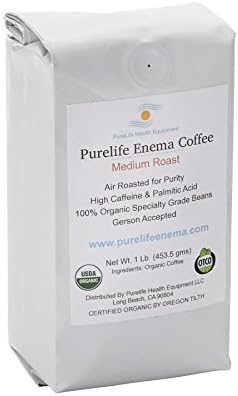Комплект за кафе клизми PureLife - Произведено в САЩ - Набор Всичко, което трябва - Кофа за клизми от неръждаема стомана 2 Qt САЩ -1 Килограм на Биологичното кафе за клизма с