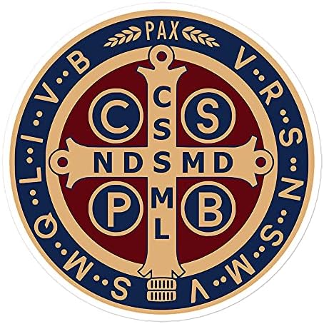 Католическата Vinyl Стикер с Медал на Св. Бенедикт