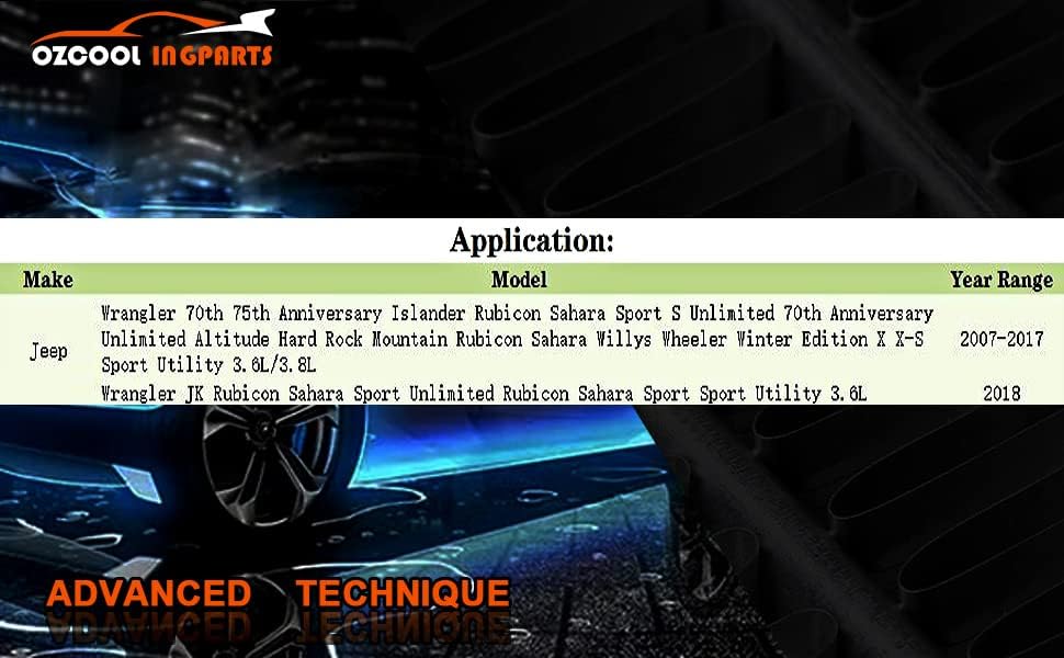 OzCoolingParts Радиатор Джип, 3-Вграден Алуминиев Автомобилен Радиатор на 2007-2018 2008 2009 10 11 12 13 14 Jeep Wrangler