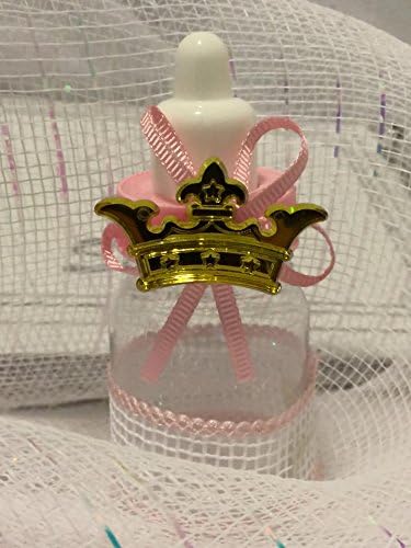 12 Предварително Украсени с Подаръци за Бебе Душ Розова Принцеса Момиче Кралската Наполняемая Бутилка