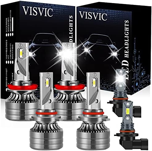 VISVIC Подходящ за DODGE RAM 1500 2500 3500 Без проектор (2013-2018) 9005 + H11 Led лампи на далечни разстояния/къси светлини