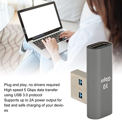 Qinlorgo USB Male to USB C Женски Адаптер, Трансфер на данни USB Male to Type C Женски Адаптер 5 Gbit/С Бърза Безопасно