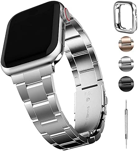 Съвместим с Fullmosa Кожена каишка за Apple Watch 38 мм 40 мм 41 мм Бял цвят и е Съвместим Актуализиран каишка за Apple