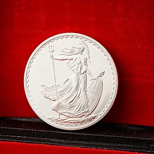 Монети На Британската Богиня Британска Възпоменателна Монета Кралица Британската Общност Сребърно Покритие Монета