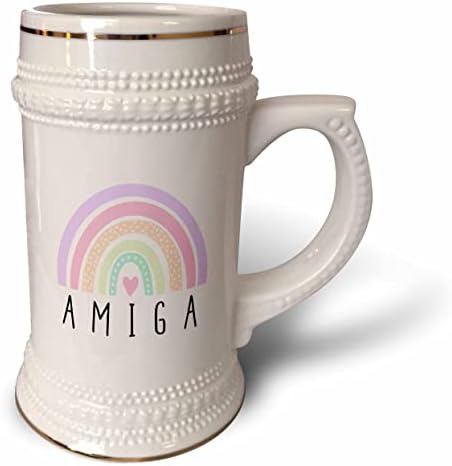 3D Роза Амига - Един испански - Скъпа Пастельная Дъга - най-Добрата. - Чаша за стейна на 22 унция (stn-362998-1)
