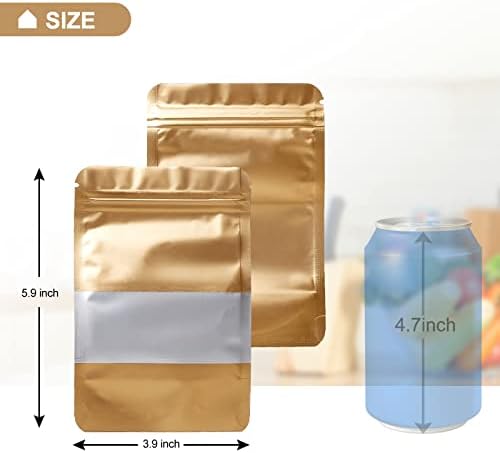 Стоящ пакет, който предпазва от миризма на Ядлива опаковка за съхранение на хранителни продукти - TOCKONIMN 100 Опаковки, Затваряне на контейнери за бонбони, Термосварив?