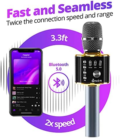 M37 - Безжичен микрофон за караоке Bluetooth Безжичен микрофон Bluetooth Безжичен микрофон за караоке Микрофон за деца - Автомобилни