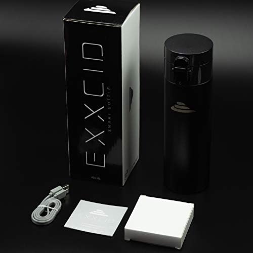 Интелигентна бутилка за вода Exxcid Fusion, OLED-дисплей с функция за измерване на температурата, напомняне за необходимостта