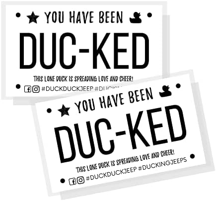 Визитка Crafters Cup You ' ve Been Ducked | 50 опаковки | Етикет Duck Duck Размер 3,5 x 2 инча за визитни картички | Проекти