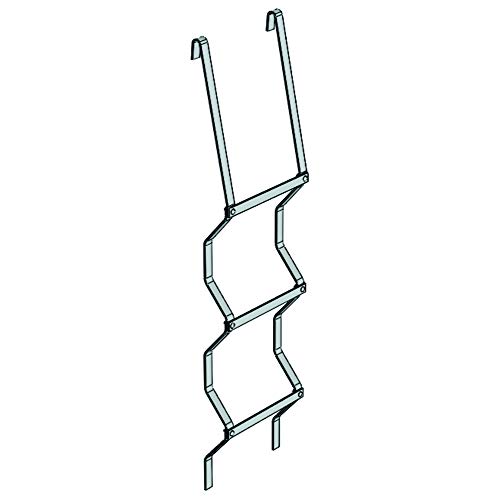 Подвижните стълби с регулируема рамка и решетка за метални кладенци (подвешивается на бортике кладенеца)