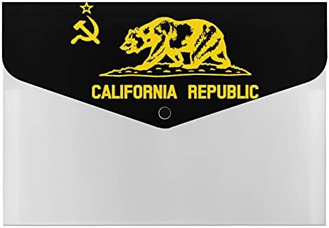 Знаме на Комунистическата Калифорния Република Отпечатани Разширяване на Папките за Файлове във формата на Акордеон,