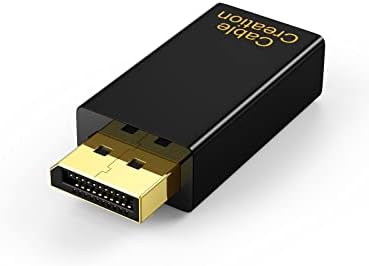 CableCreation DisplayPort-HDMI Адаптер, Позлатен адаптер DP-HDMI с 1080P (мъж към жена) 1.3 В, Насочената порт на