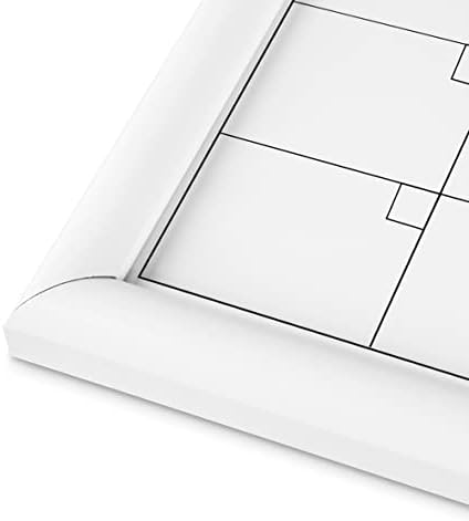 Дъска за сухо изтриване с месечен календар Umtiit размер на 10,6 x 14,5 инча (27 x 37 см), бяла дървена рамка
