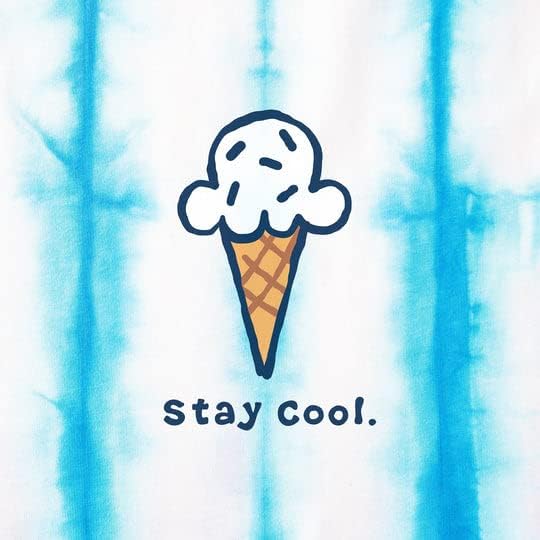 Животът Е Красив. Женска тениска Stay Cool Cone SS Crusher Tee, Island Blue Tie-Dye, ХХХ Голям
