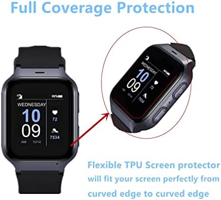 Aemus е Съвместим с защитно фолио за екрана Family Connect SENIOR Timex Smart Watch TPU Full coverage HD Bubble, самовосстанавливающейся