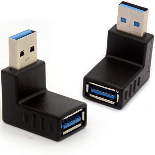 Ъглов Адаптер USB 3.0 на 90 градуса удължителен кабел USB конектор Тип A за свързване на щепсела тип A до штекеру тип