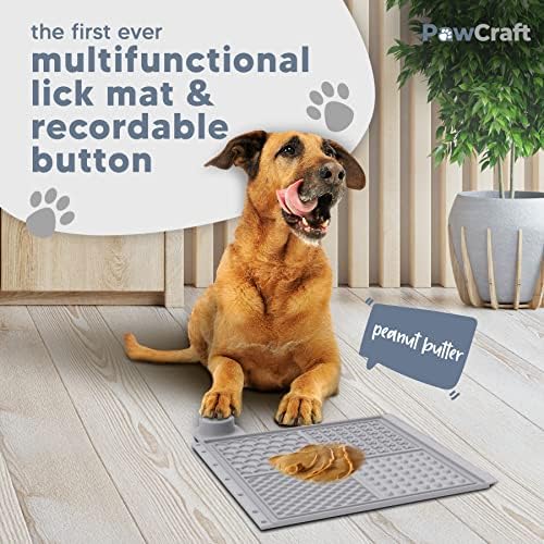 Подложка за интерактивна комуникация PawCraft Пет за кучета - Говорещ бутон със силикон подложка за бавно хранене