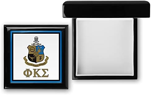 greeklife.store Ковчег на паметта за Братство Фи Kappa Sigma, Дървени Декоративни кутии с Капаци за Домашен интериор, Ковчег
