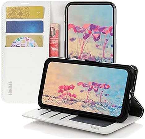 Чанта-портфейл STENES Bling за телефон, съвместим с Samsung Galaxy A12 Case - Стилен - Кожен калъф ръчна изработка