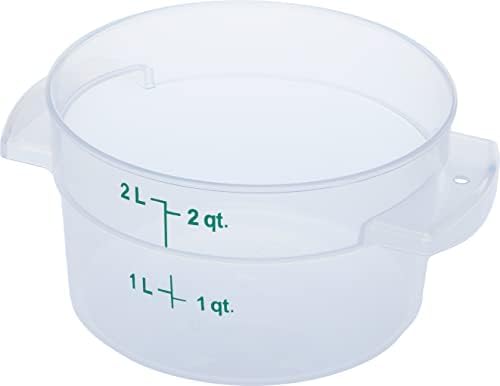 Пластмасова кръгла контейнер за съхранение на храна CFS StorPlus, 6 литра, прозрачна