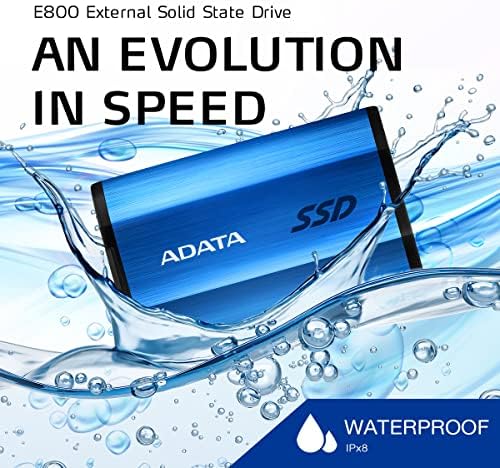 Външен преносим твърд диск ADATA SE800 512GB IP68 за повишена здравина - до 1000 MB/сек - SuperSpeed USB 3.2 Gen