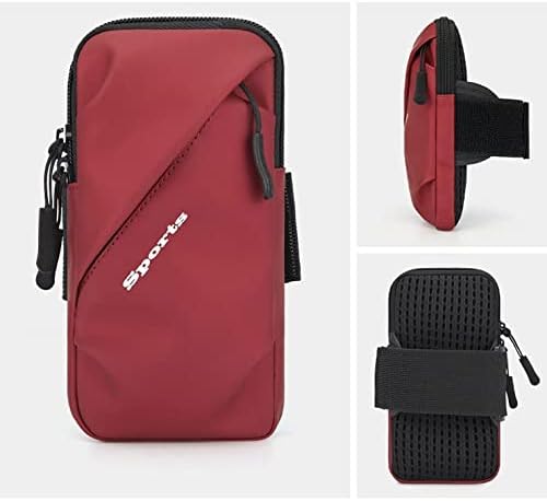 WSSBK 6,5-инчовата чанта за телефон, полиэстеровая водоустойчив двупластова чанта с Голям Капацитет, дишаща калъф за мобилен телефон за фитнес на открито (Цвят: бял-Дин