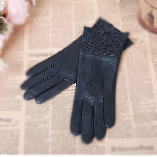 Зимни дамски Кожени Ръкавици, N/A, Ръкавици за дърворезба, ръкавици за шофиране (Цвят: D, Размер: Код M)