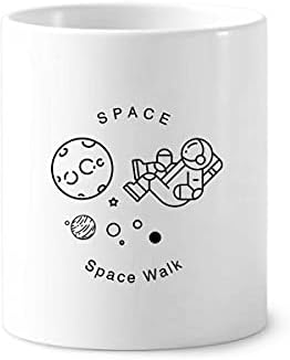 Астронавтите, Които Се Разхождат По Планетата Космос Четка За Зъби Държач За Химикалки Чаша Керамична Поставка За Чаша